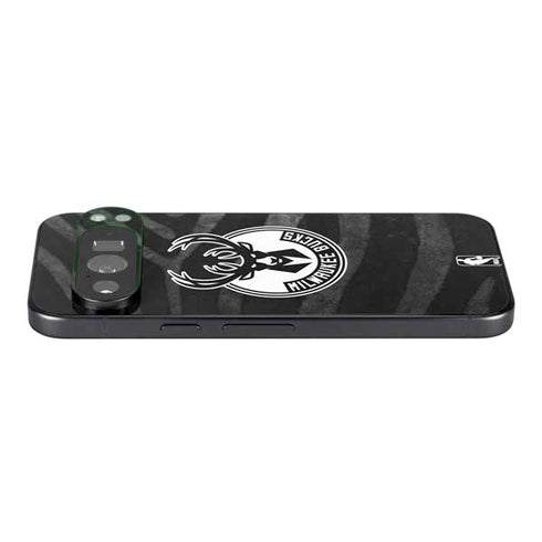 NBA Milwaukee Bucks Animal Print Black Pixel 9 Pro XL Skin